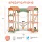 Hoenyjoy Kids Wooden Dollhouse Aged 3-8 Years Old with 32PCS Realistic Furniture Accessories